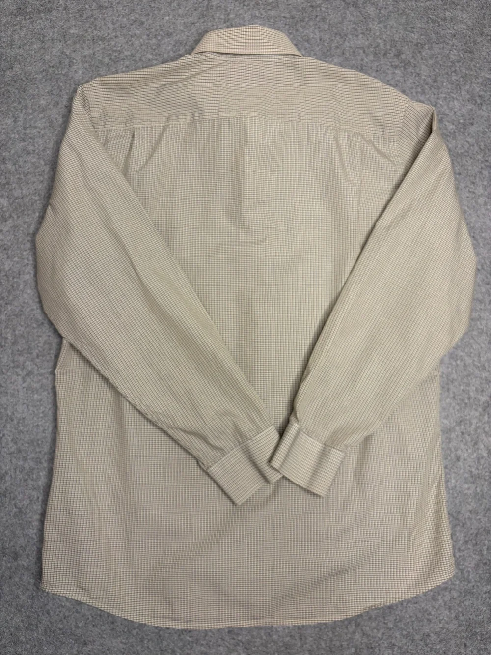 Banana Republic Men's Check Dress Shirt in Beige and Navy